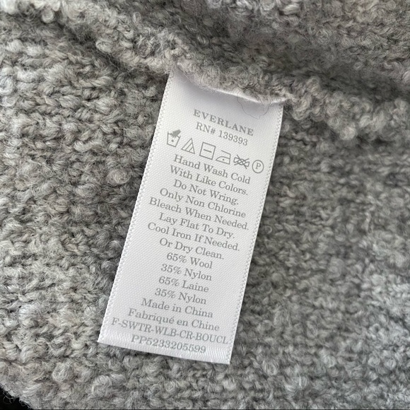 Everlane | Sweaters | Everlane The Teddy Crewneck Sweater In Gray | Poshmark
